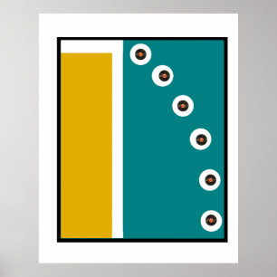 Abstrakte Kunst im Mid-Century-Modern-Stil mit Vin Poster