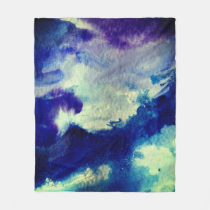 Abstrakte Kunst im Ozean Fleecedecke
