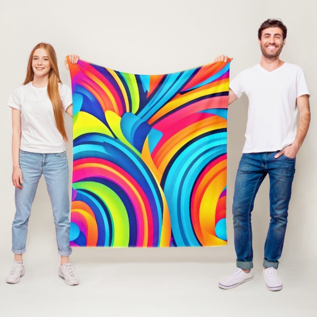 Abstrakte Kunst im pulsierenden Swirl Fleecedecke (Beispiel)