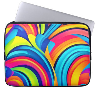 Abstrakte Kunst im pulsierenden Swirl Laptopschutzhülle