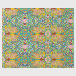 Abstrakte Kunst im retro-impressionistischen Desig Geschenkpapier