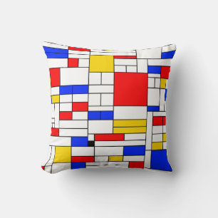 Abstrakte Kunst im Stil von Piet Mondrian Kissen