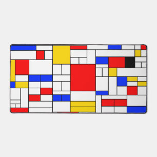 Abstrakte Kunst im Stil von Piet Mondrian Schreibtischunterlage