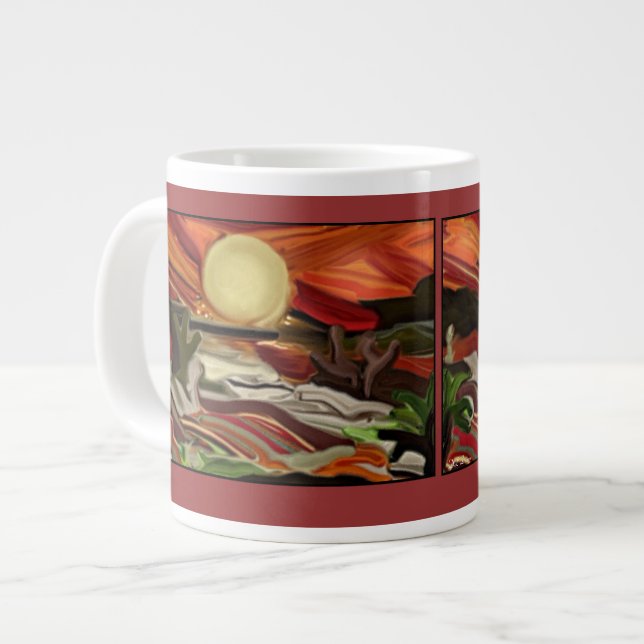 Abstrakte Kunst im Südwesten Jumbo-Tasse (Vorderseite Links)