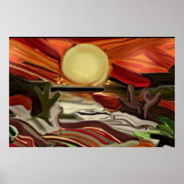 Abstrakte Kunst im Südwesten Poster (Vorne)