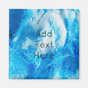 Abstrakte Kunst in Blau und Weiß Magnet