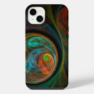 Abstrakte Kunst in Blau Wiedergeburt iPhone 14 Plus Hülle