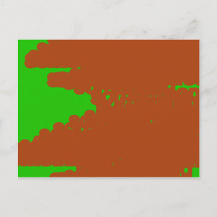 abstrakte Kunst in Braun und Grün Postkarte