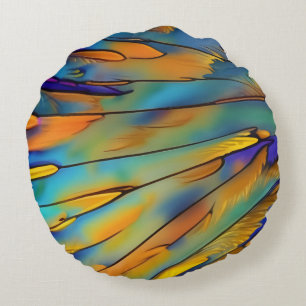 Abstrakte Kunst in der Glasbranche Rundes Kissen