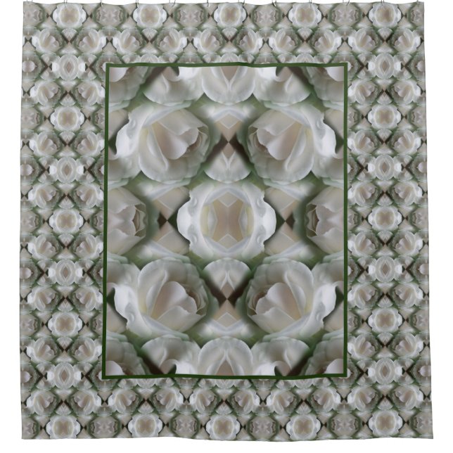 Abstrakte Kunst in der Rose Duschvorhang (Vorderseite)