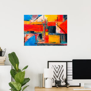 Abstrakte Kunst in der Stadt Poster