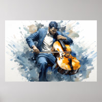 Abstrakte Kunst in Doppel-Bass-Musik