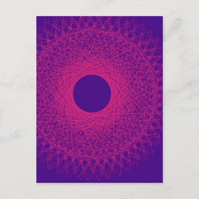 abstrakte Kunst in Indien und Violett Postkarte (Vorderseite)