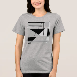 Abstrakte  Kunst in leicht und mittelgrau Tri-Blend Shirt