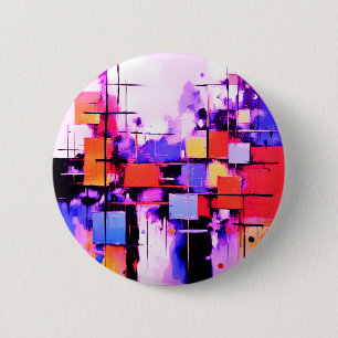 Abstrakte Kunst in Lila 108 Button