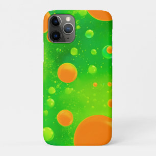 Abstrakte Kunst in orangefarbener und grüner Blase Case-Mate iPhone Hülle