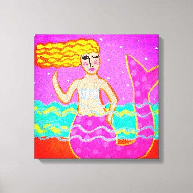 Abstrakte Kunst in Pink Leinwanddruck (Vorderseite)