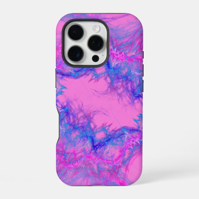 abstrakte Kunst in Rosa und Blau iPhone 16 Pro Hülle (Rückseite)