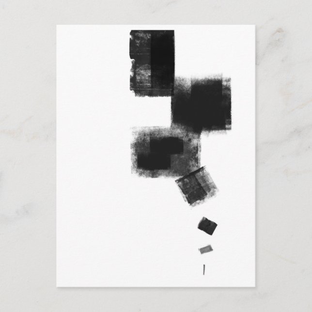 Abstrakte Kunst in Schwarz und Weiß Postkarte (Vorderseite)
