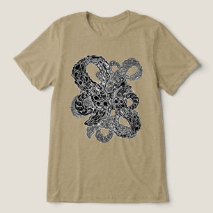 Abstrakte Kunst in Schwarz und Weiß Tri-Blend Shirt