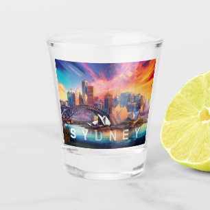 Abstrakte Kunst in Sydney Schnapsglas