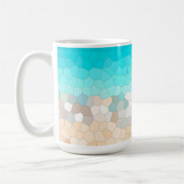 Abstrakte Kunst in türkisfarbenem Pink Kaffeetasse