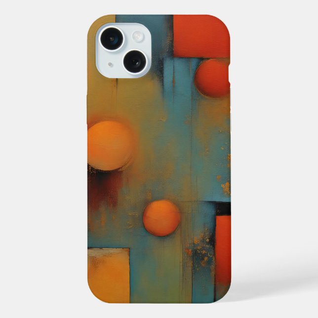 Abstrakte Kunst iPhone 15 Plus Hülle (Rückseite)