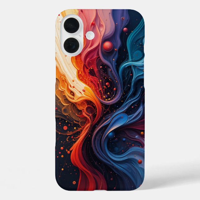 Abstrakte Kunst iPhone 16 Plus Hülle (Rückseite)