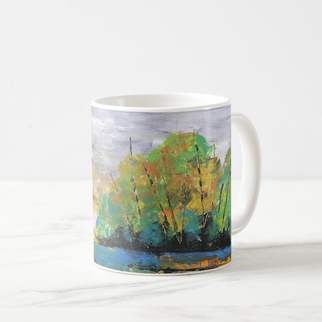 Abstrakte Kunst Kaffeetasse (VorderseiteRechts)
