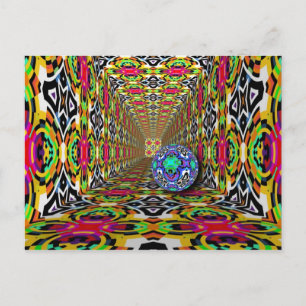 Abstrakte KUNST - Kaleidoskop-Muster 10 Postkarte