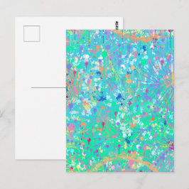 Abstrakte Kunst: Kleine Meerestiere Postkarte