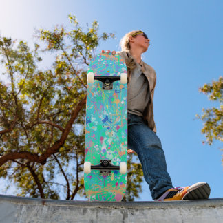 Abstrakte Kunst: Kleine Meerestiere  Skateboard