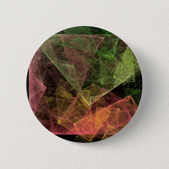 Abstrakte Kunst Kubischer Raum Button (Vorderseite)