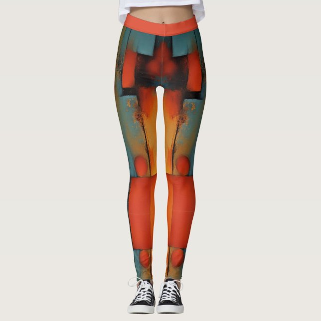 Abstrakte Kunst Leggings (Vorderseite)
