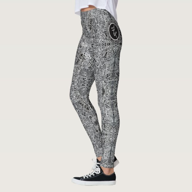 Abstrakte Kunst-Leggings durch D.R. Audette Leggings (Links)