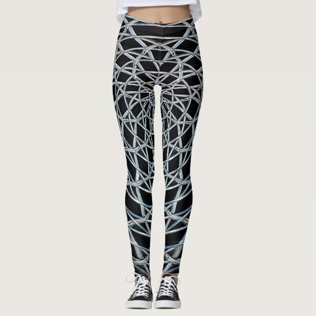 Abstrakte Kunst-Leggings mit mutigem Muster Leggings (Vorderseite)