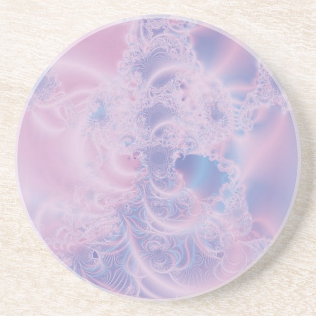 Abstrakte Kunst Leuchtendes Rosa Getränkeuntersetzer (Vorne)