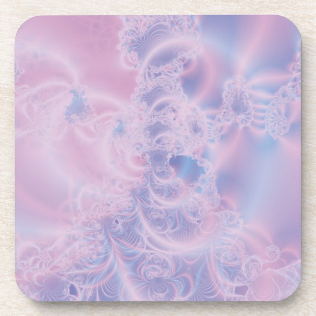 Abstrakte Kunst Leuchtendes Rosa Getränkeuntersetzer (Vorderseite)