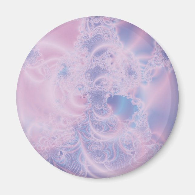 Abstrakte Kunst Leuchtendes Rosa Magnet (Vorne)