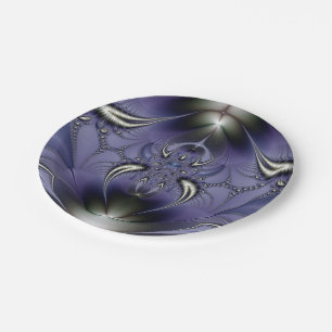 Abstrakte Kunst, Lila Ornament Pappteller