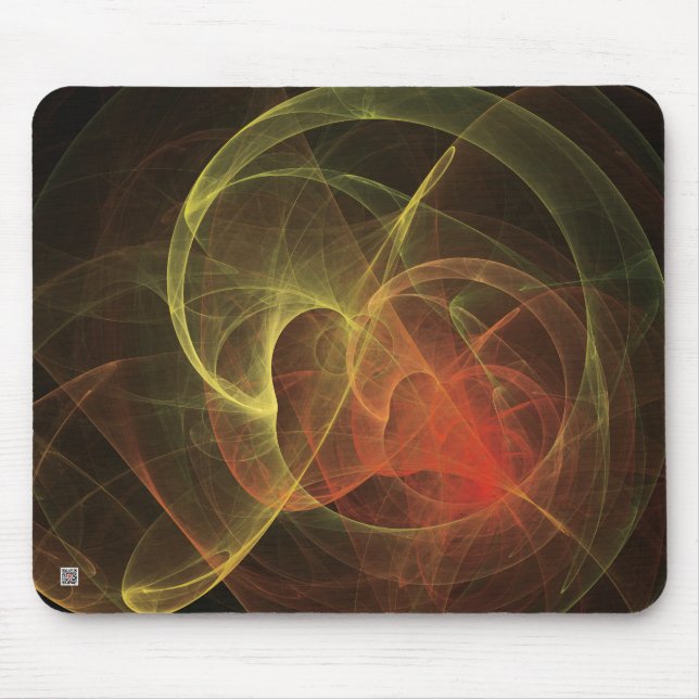 Abstrakte Kunst Magische Flamme Mousepad (Vorne)