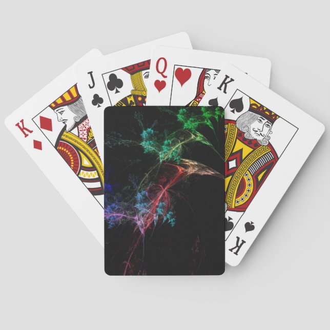 Abstrakte Kunst Magische Lichter Spielkarten (Rückseite)
