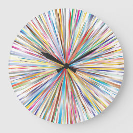 Abstrakte Kunst - mehrfarbige Burst Wall-Uhr Große Wanduhr