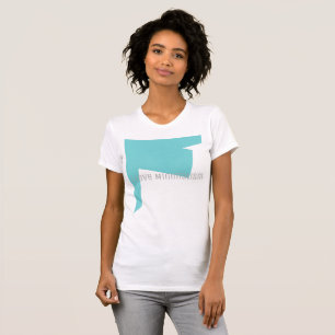 Abstrakte Kunst Minimalismus Blau Weiß T-Shirt