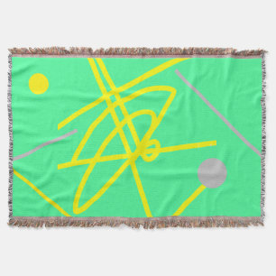 Abstrakte Kunst Minimalismus Grau Gelber Punkt Dec Decke