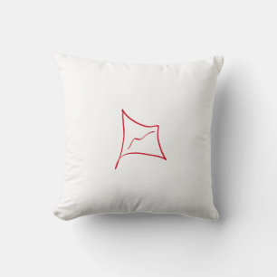 Abstrakte Kunst Minimalistische rote Flagge Linien Kissen