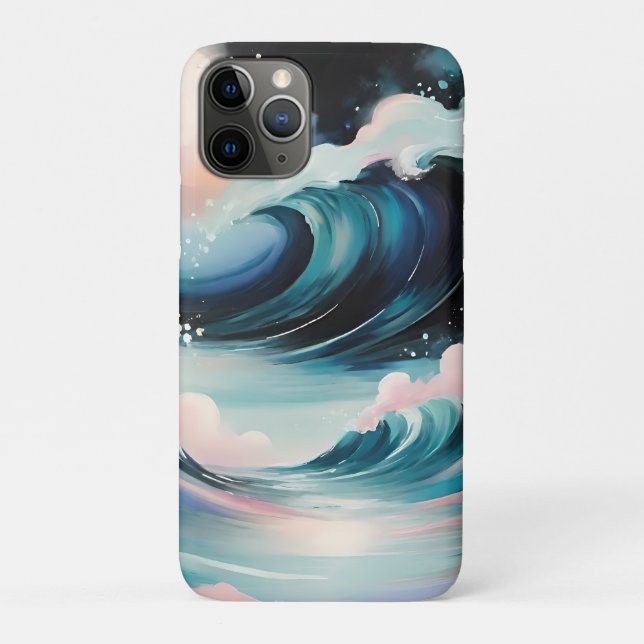 Abstrakte Kunst mit Meereswellen Case-Mate iPhone Hülle (Rückseite)