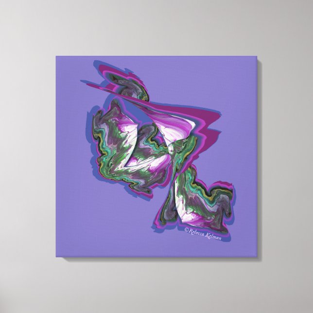 Abstrakte Kunst mit Paint & Digital Creativity Leinwanddruck (Vorderseite)