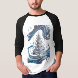 Abstrakte Kunst mit Weihnachten-Drehung T-Shirt