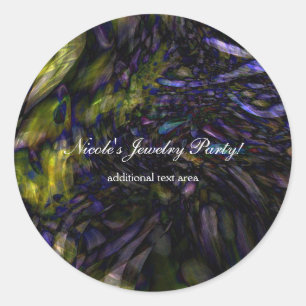 Abstrakte Kunst Moderne Farbgestaltung Splash Farb Runder Aufkleber